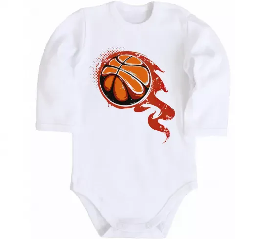 Дитячий бодік Баскетбольний м'яч Білий фото