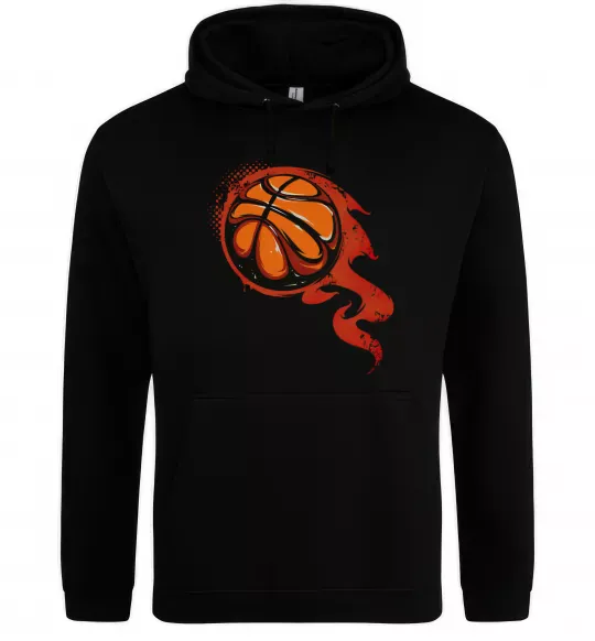Мужская толстовка (худи) Баскетбольний м'яч Черный фото