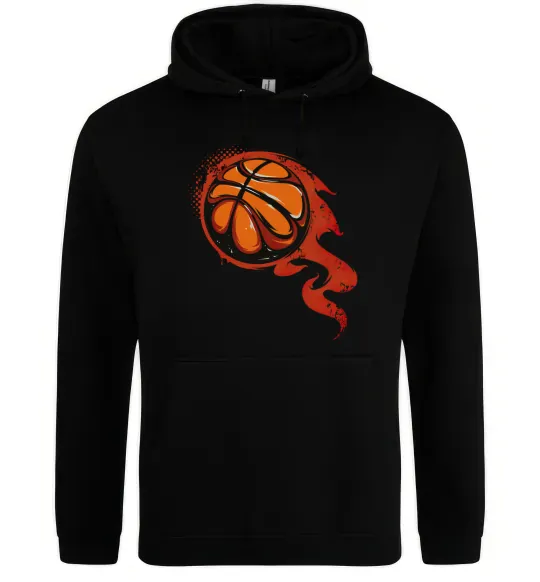 Жіноча толстовка (худі) Баскетбольний м'яч Чорний фото