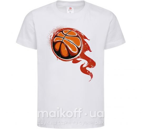 Детская футболка Баскетбольный мяч Белый фото