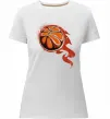 Жіноча преміум футболка Баскетбольний м'яч Білий фото