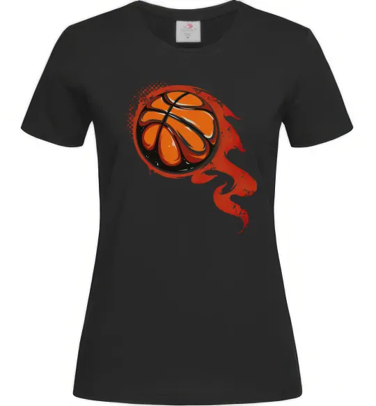 Женская футболка Баскетбольний м'яч Черный фото