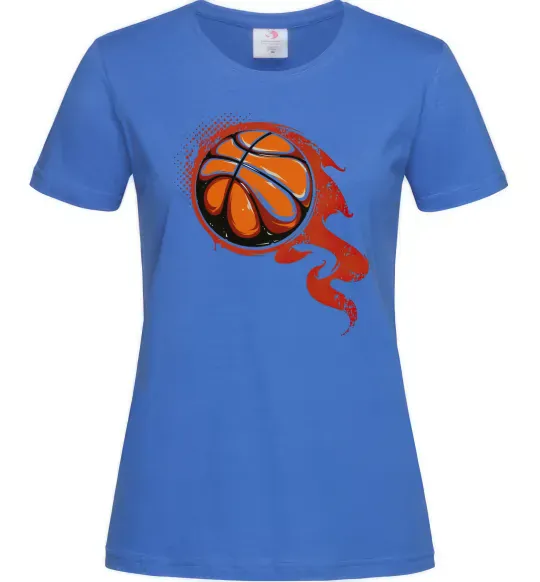 Женская футболка Баскетбольний м'яч Ярко-синий фото