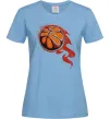 Женская футболка Баскетбольний м'яч Голубой фото