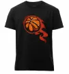 Чоловіча преміум футболка Баскетбольний м'яч Чорний фото