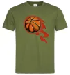 Мужская футболка Баскетбольний м'яч Оливковый Мужская футболка Баскетбольний м'яч Оливковый фото