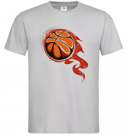 Мужская футболка Баскетбольний м'яч Серый фото