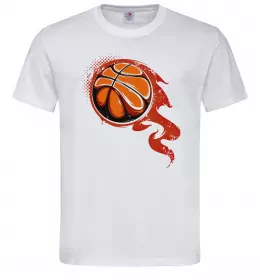 Чоловіча футболка Баскетбольний м'яч Білий фото