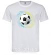 Мужская футболка Мяч футбольный брызги Белый фото