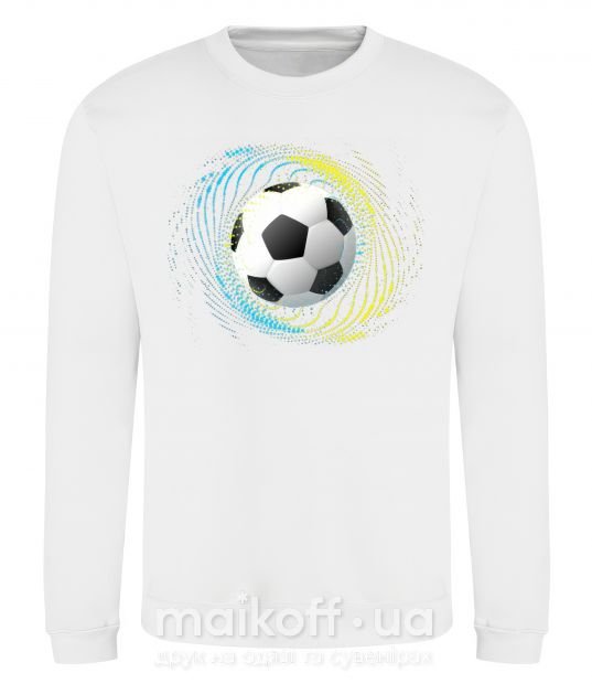 Світшот Мяч футбольный брызги Білий фото
