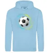 Чоловіча толстовка (худі) М'яч футбольний бризки Блакитний фото