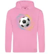 Женская толстовка (худи) М'яч футбольний бризки Розовый фото