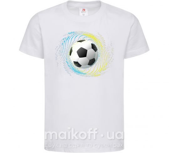 Дитяча футболка Мяч футбольный брызги Білий фото