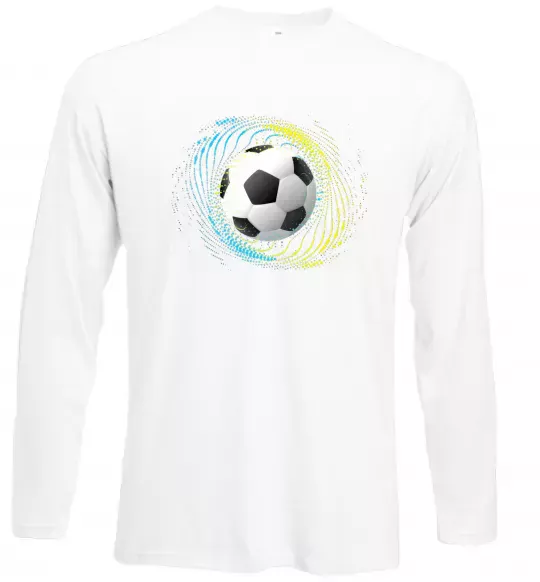 Лонгслив М'яч футбольний бризки Белый фото