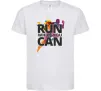 Дитяча футболка Run while you can Білий фото