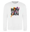 Світшот Run while you can Білий фото