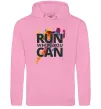 Мужская толстовка (худи) Run while you can Розовый фото