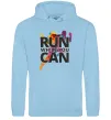 Жіноча толстовка (худі) Run while you can Блакитний фото