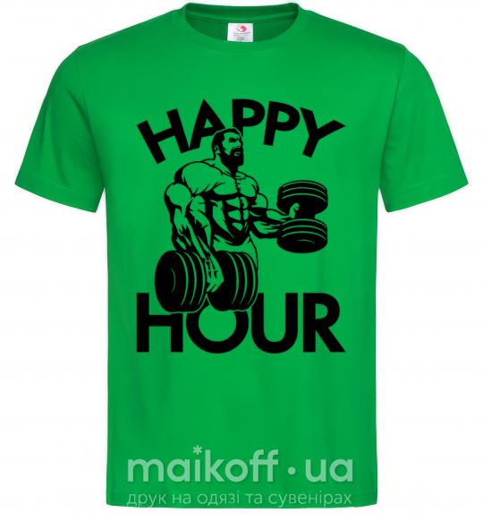 Мужская футболка Happy hour Зеленый фото