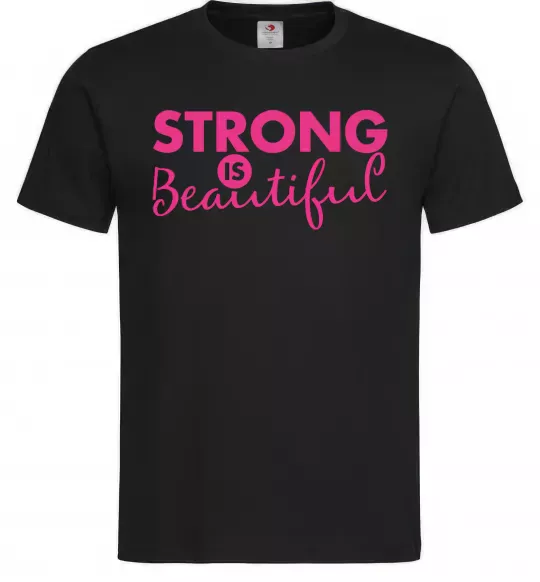 Мужская футболка Strong is beautiful Черный фото