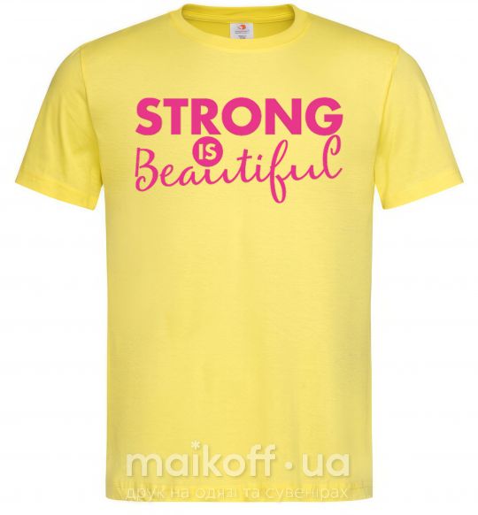 Мужская футболка Strong is beautiful Лимонный фото