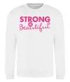 Свитшот Strong is beautiful Белый фото