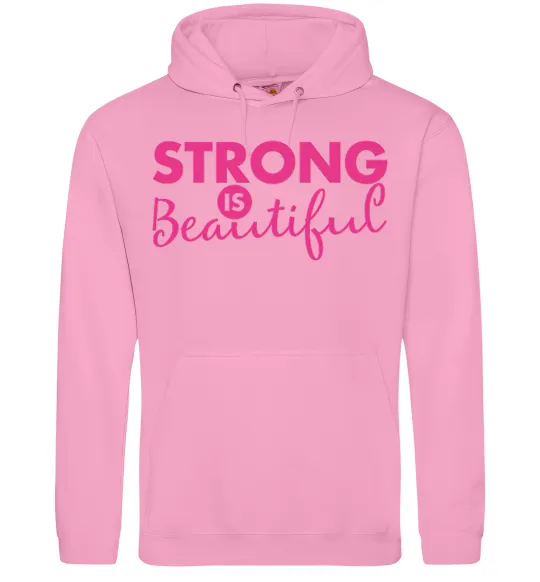 Чоловіча толстовка (худі) Strong is beautiful Рожевий фото