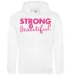 Чоловіча толстовка (худі) Strong is beautiful Білий Чоловіча толстовка (худі) Strong is beautiful Білий фото