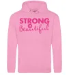 Женская толстовка (худи) Strong is beautiful Розовый фото