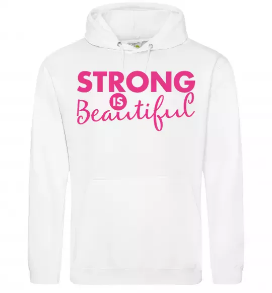 Жіноча толстовка (худі) Strong is beautiful Білий фото