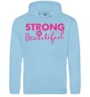Женская толстовка (худи) Strong is beautiful Голубой фото