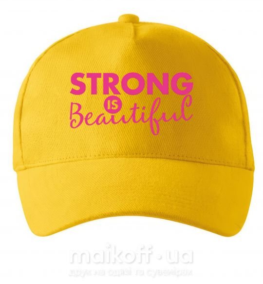 Кепка Strong is beautiful Солнечно желтый фото