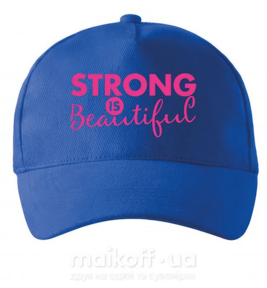Кепка Strong is beautiful Яскраво-синій фото