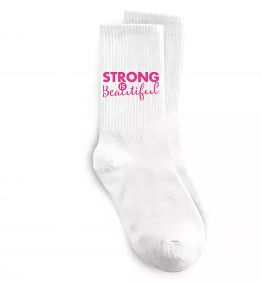 Шкарпетки Strong is beautiful Білий фото