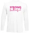 Лонгслив Strong is beautiful Белый фото