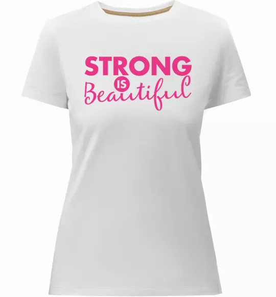 Женская премиум футболка Strong is beautiful Белый фото