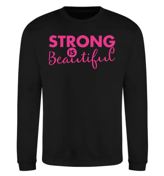 Свитшот Strong is beautiful Черный фото
