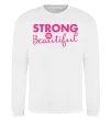 Свитшот Strong is beautiful Белый фото