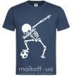 Мужская футболка Football skeleton Темно-синий фото