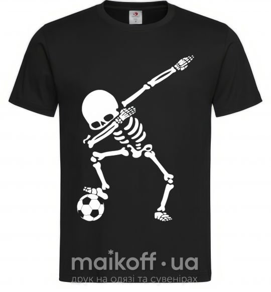 Мужская футболка Football skeleton Черный фото