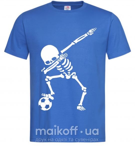 Мужская футболка Football skeleton Ярко-синий фото