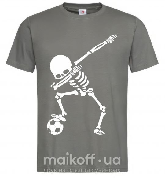 Чоловіча футболка Football skeleton Графіт фото