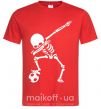 Мужская футболка Football skeleton Красный фото