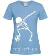 Женская футболка Football skeleton Голубой фото