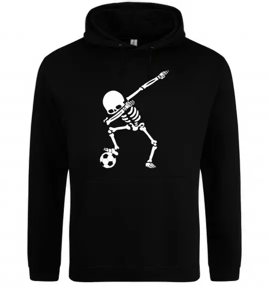 Жіноча толстовка (худі) Football skeleton Чорний фото