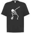 Футболка Оверсайз Football skeleton Чорний фото