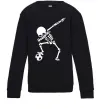 Детский Свитшот Football skeleton Черный фото