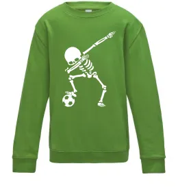 Детский Свитшот Football skeleton Лаймовый фото