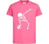 Дитяча футболка Football skeleton Яскраво-рожевий фото