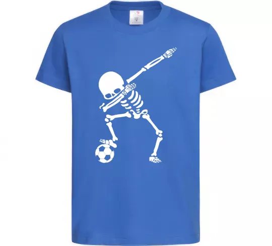 Дитяча футболка Football skeleton Яскраво-синій фото